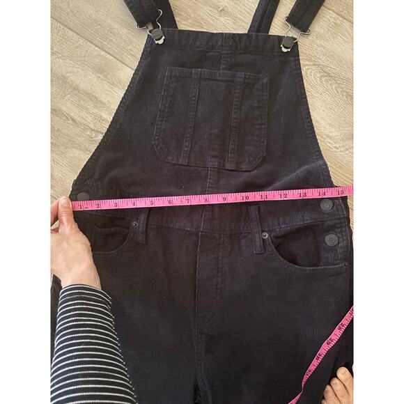 Lucky Brand Black Corduroy Overalls Ankle Crop XS - Picture 11 of 11